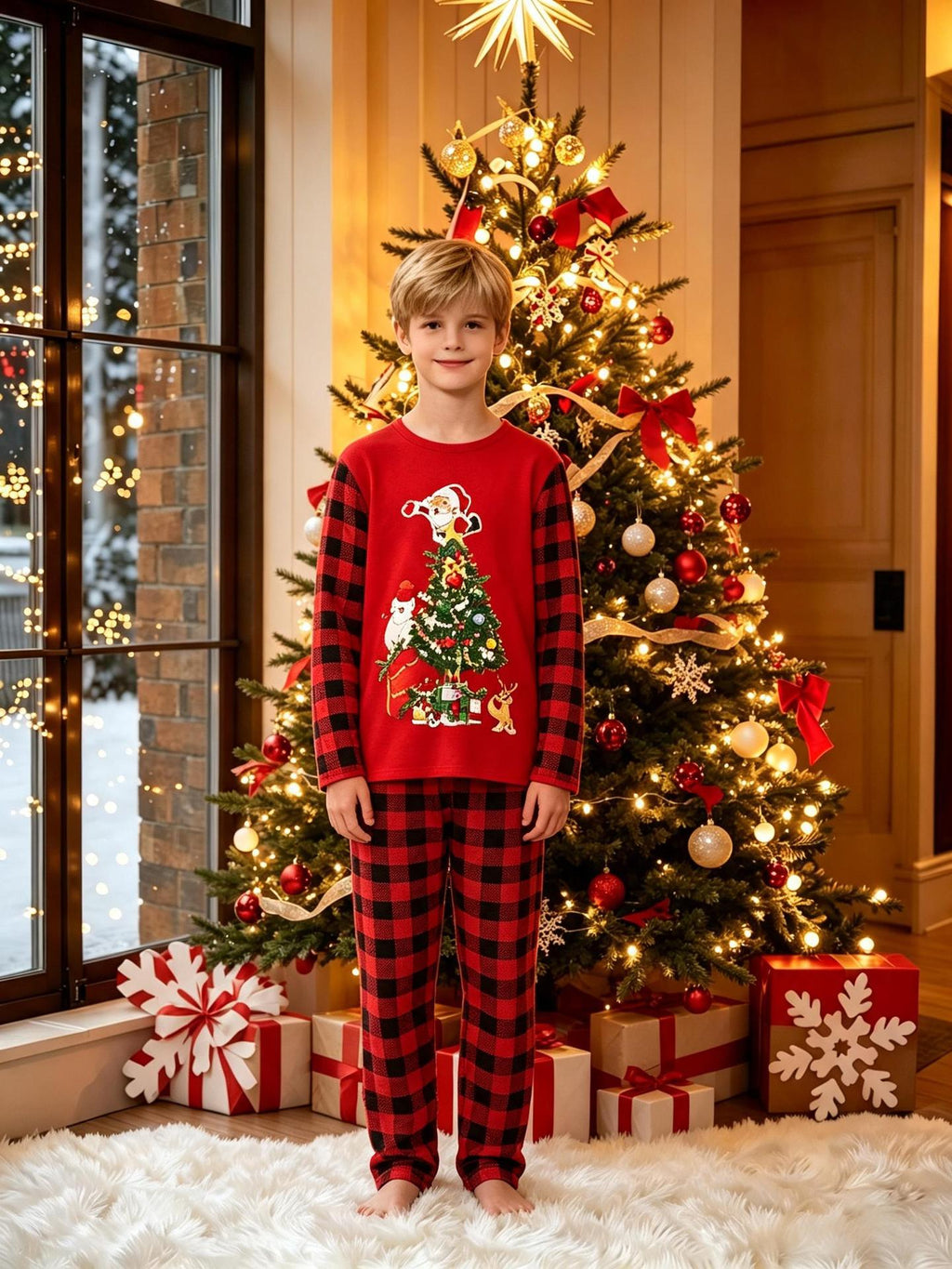 Pijamas Navideños a Juego para Toda la Familia