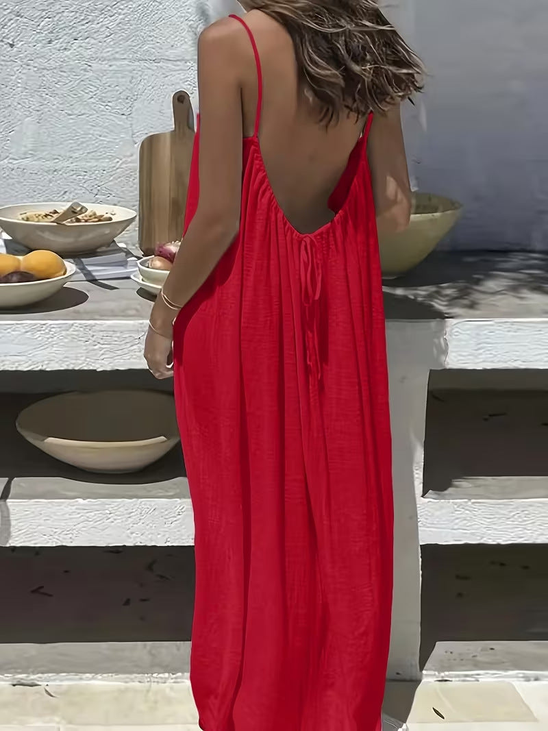 Strappy Backless Long Dress