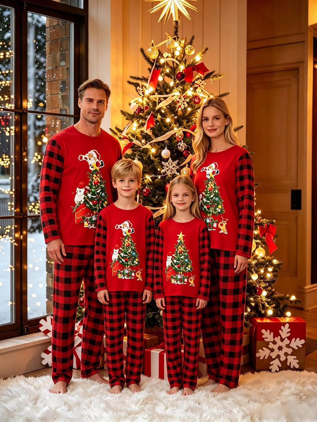 Pijamas Navideños a Juego para Toda la Familia
