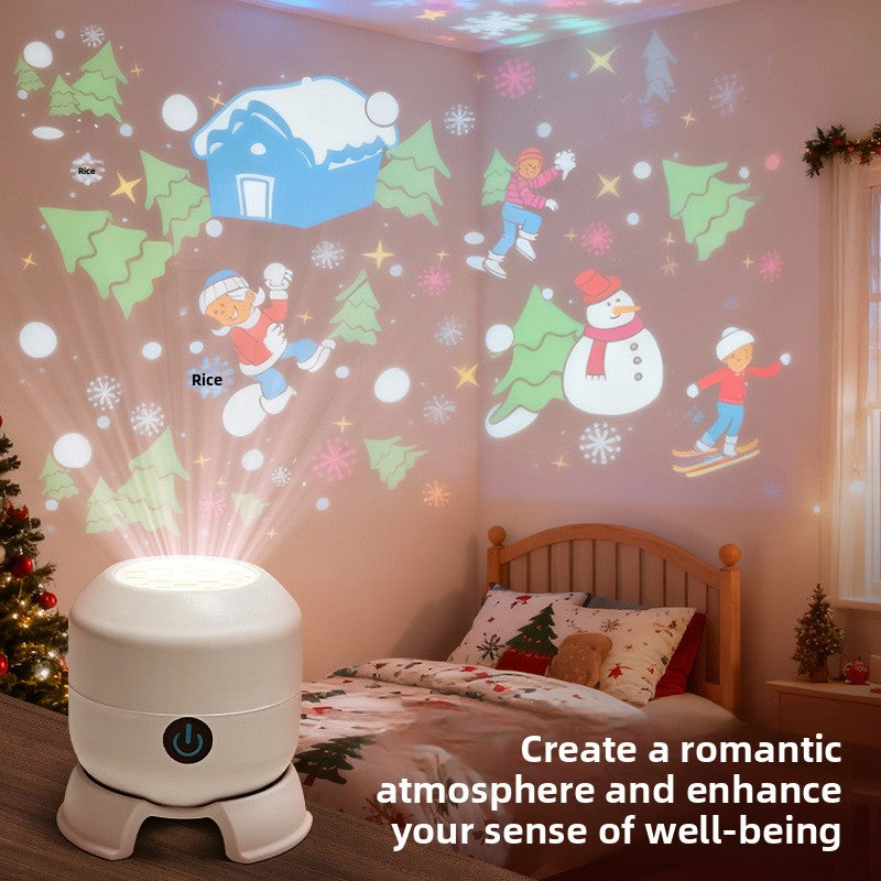 Proyector de Copos de Nieve Giratorios – Interior y Exterior