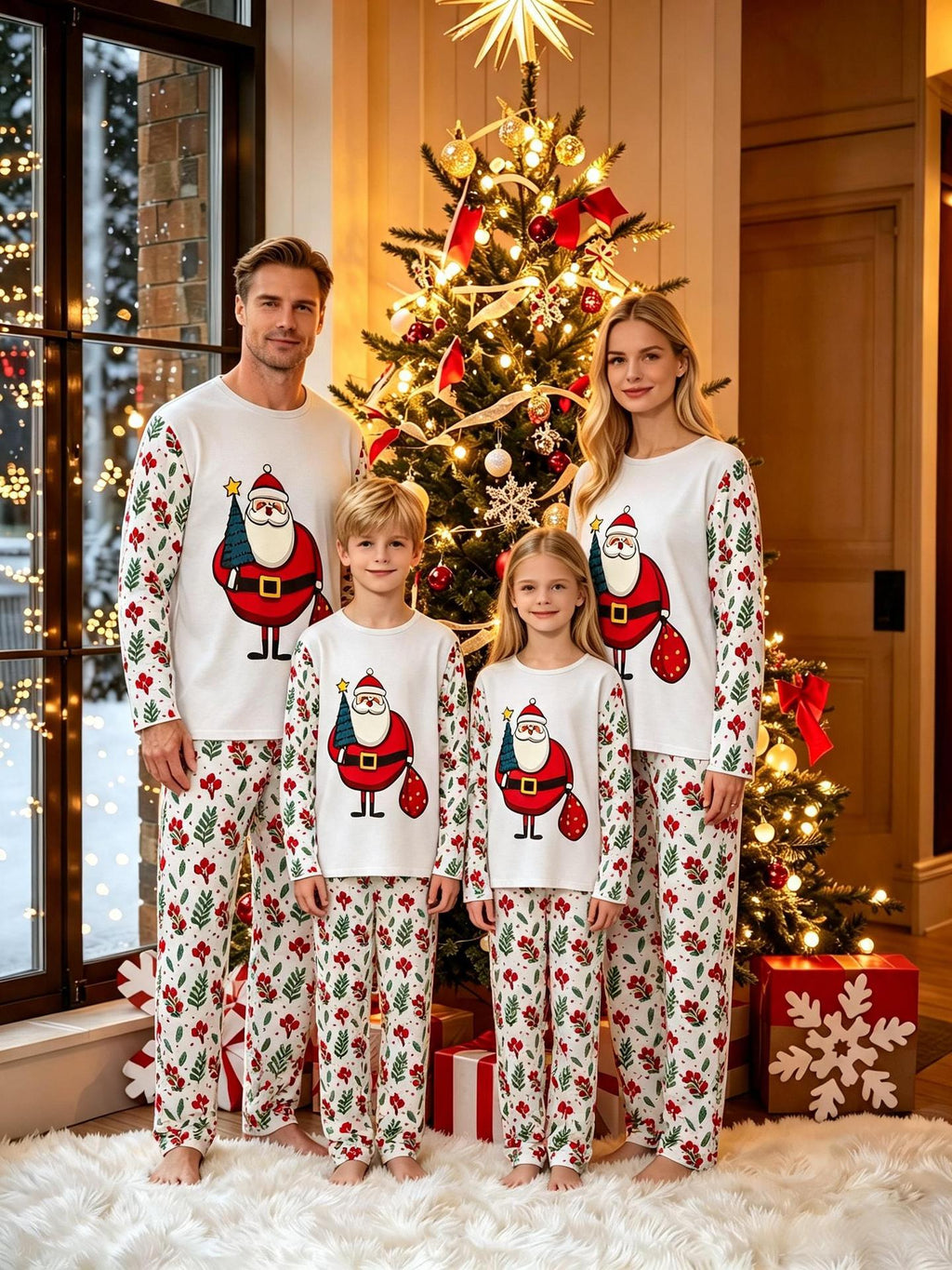Pijamas Navideños a Juego para Toda la Familia