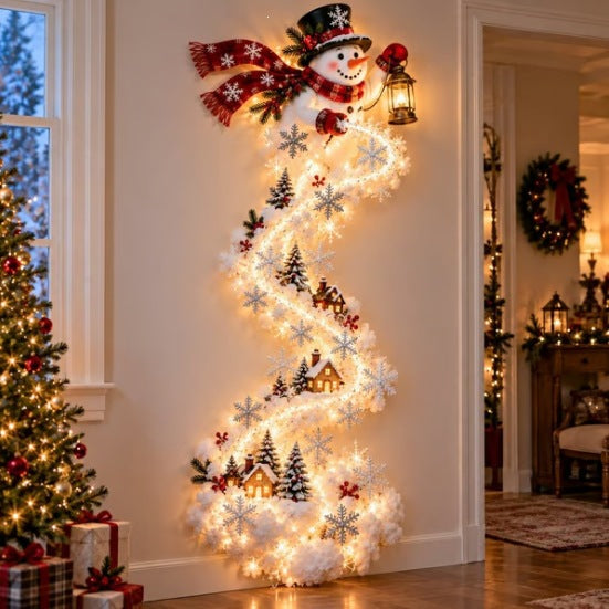 Silueta Luminosa Mágica de Navidad para Pared