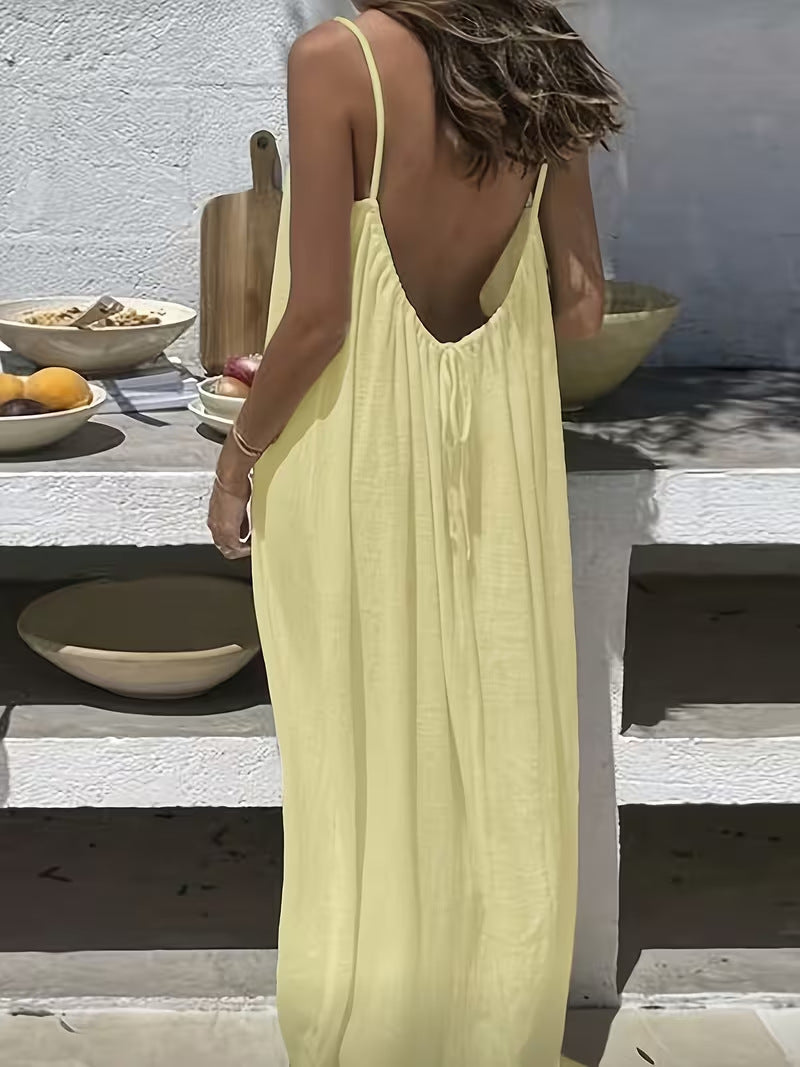 Strappy Backless Long Dress