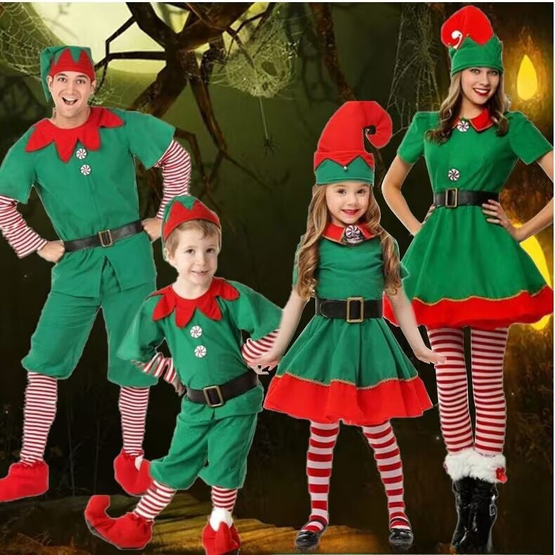 Disfraz de Elfo Navideño – Tallas para Niños y Adultos