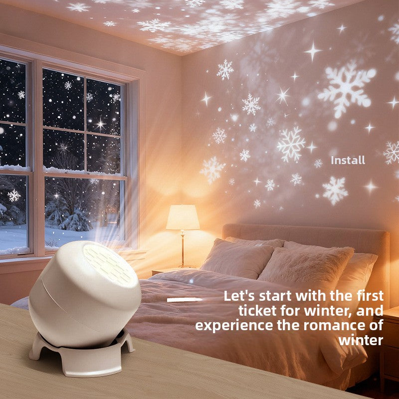 Proyector de Copos de Nieve Giratorios – Interior y Exterior