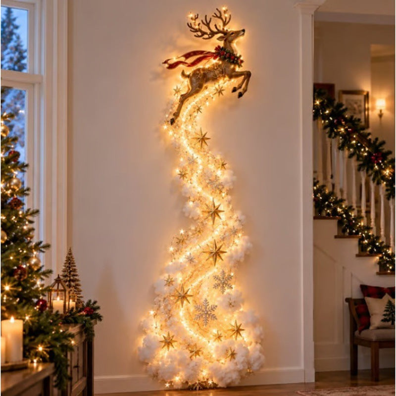 Silueta Luminosa Mágica de Navidad para Pared