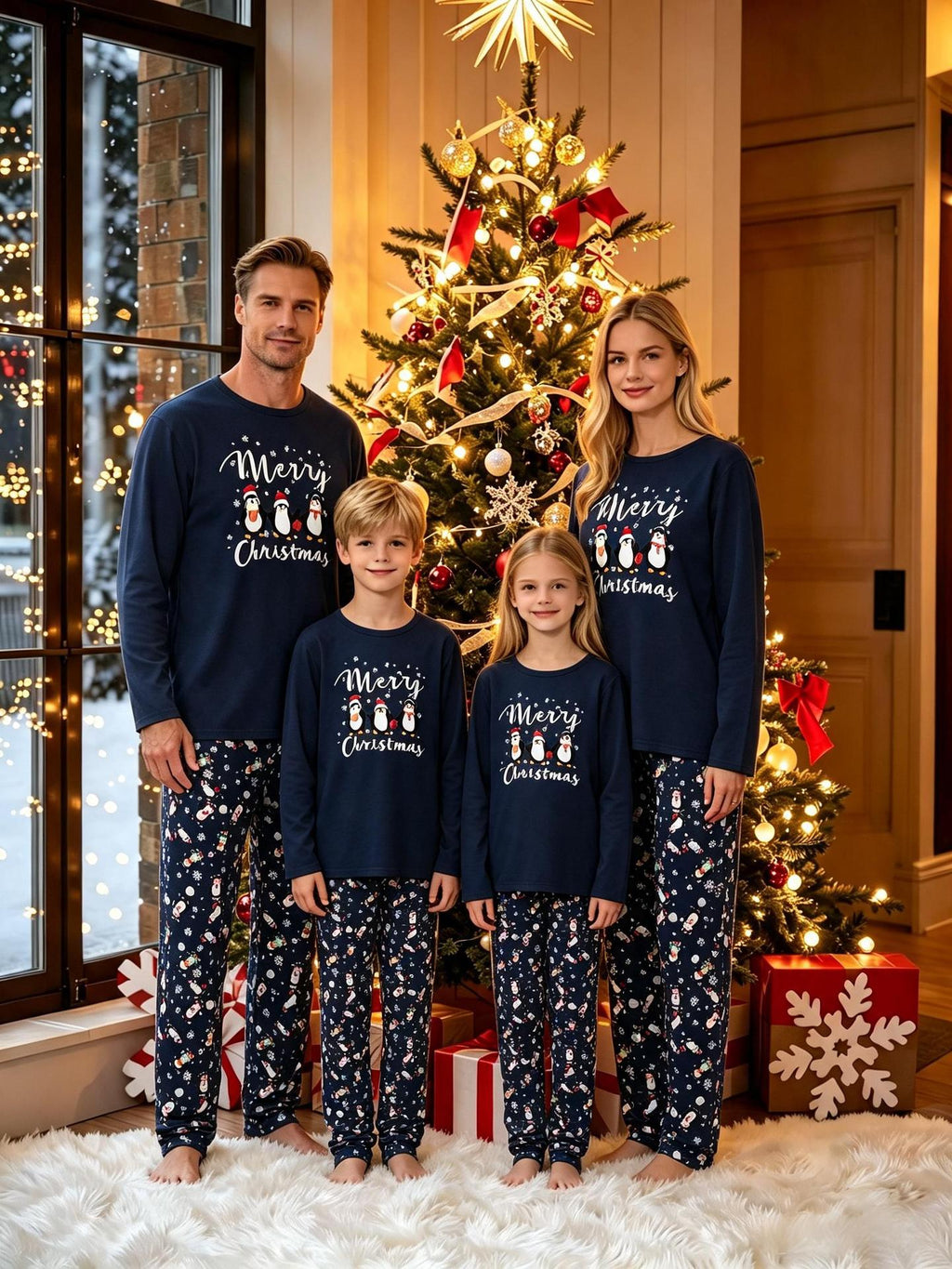 Pijamas Navideños a Juego para Toda la Familia
