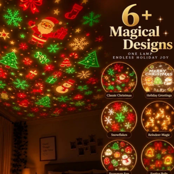 Proyector Navideño Portátil – Tu Techo Lleno de Magia