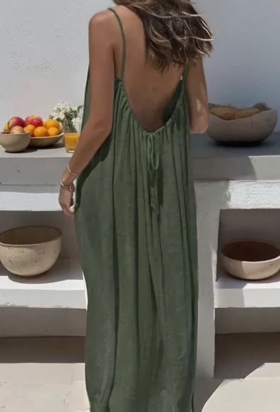 Strappy Backless Long Dress