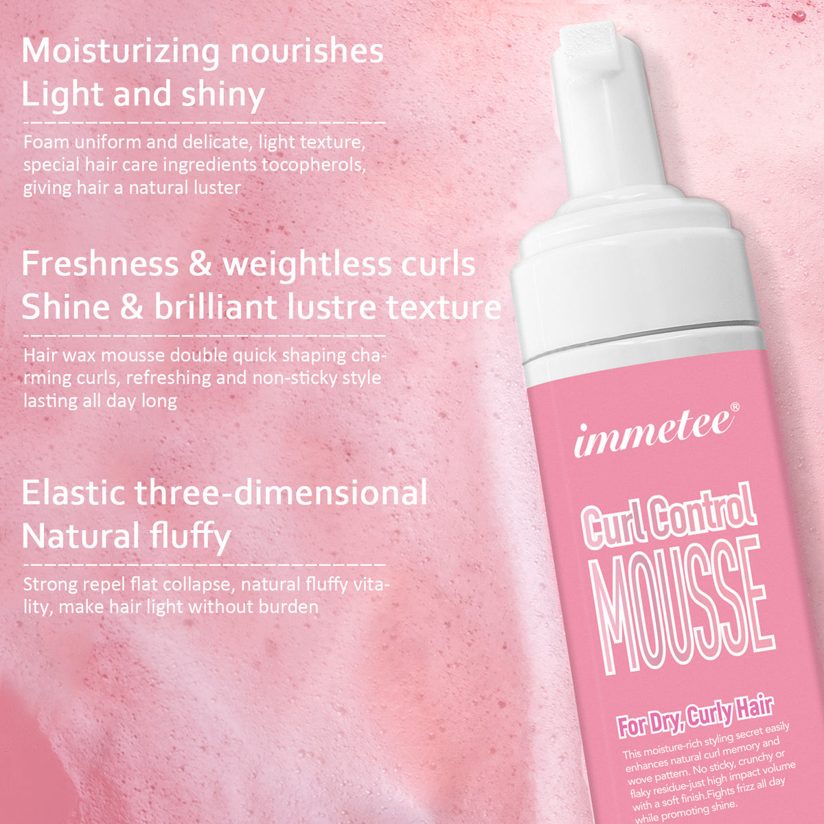Mousse Rizador Hidratante — Rizos Definidos y Sin Frizz