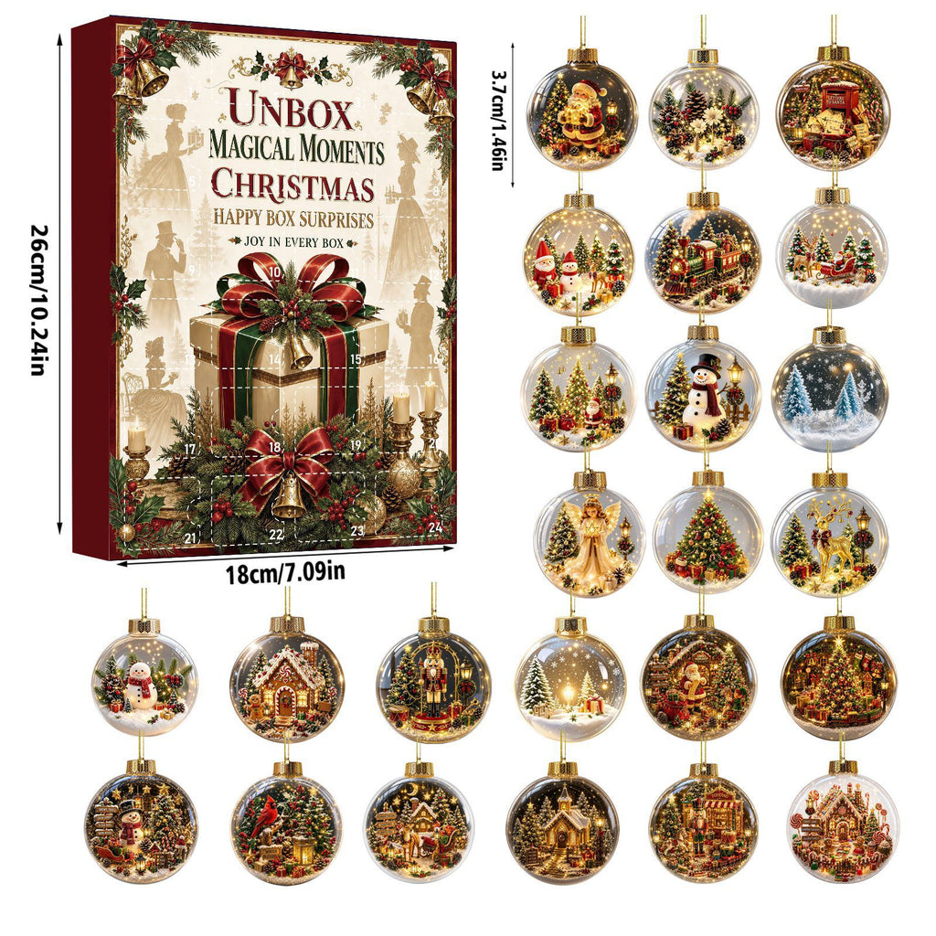 Calendario de Adviento Sorpresa con Adornos para el Árbol